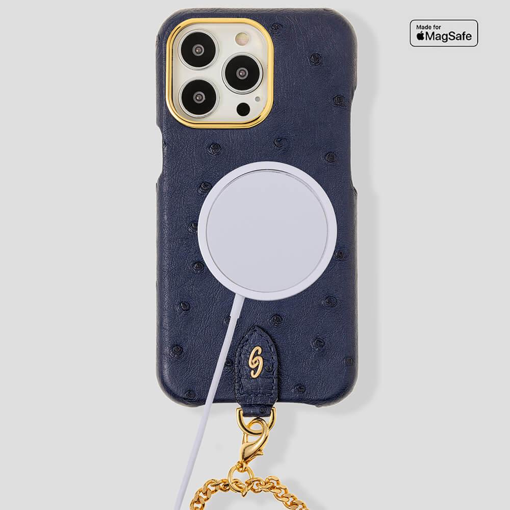 Necklace Ostrich Case for iPhone 14 Pro Max - gattiluxury