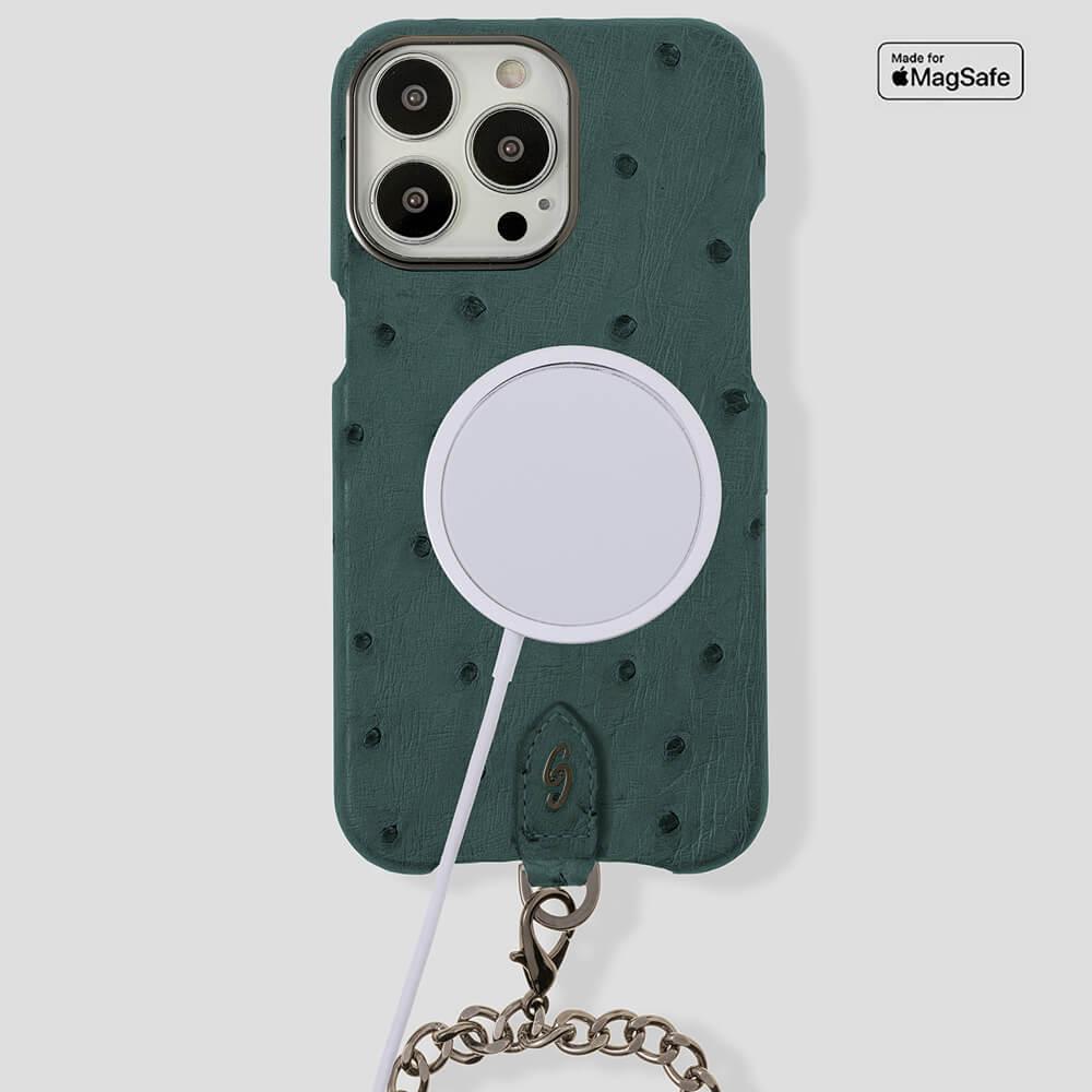 Necklace Ostrich Case for iPhone 14 Pro Max - gattiluxury