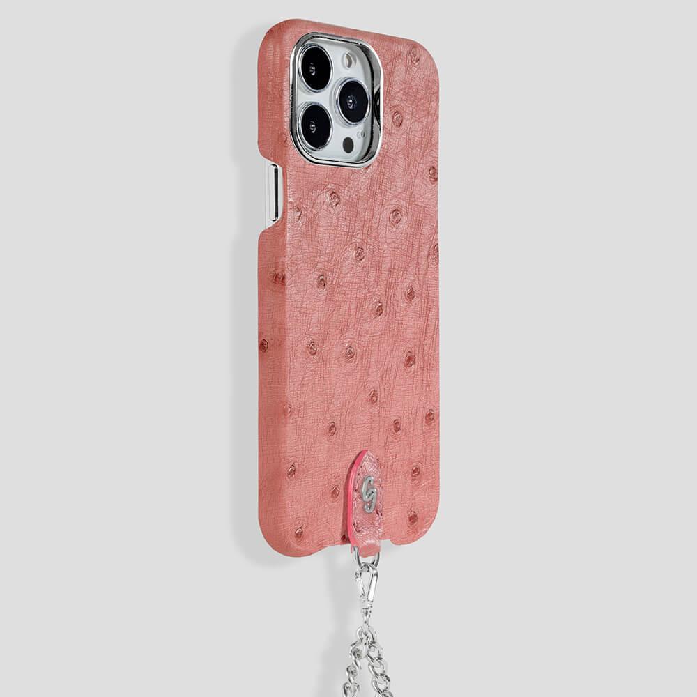 Necklace Ostrich Case for iPhone 14 Pro Max - gattiluxury