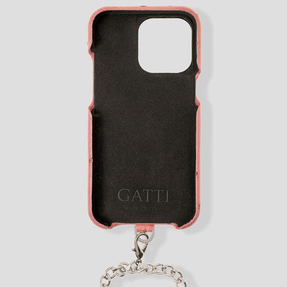 Classic Necklace Case for iPhone 14 Pro Max in Genuine Ostrich