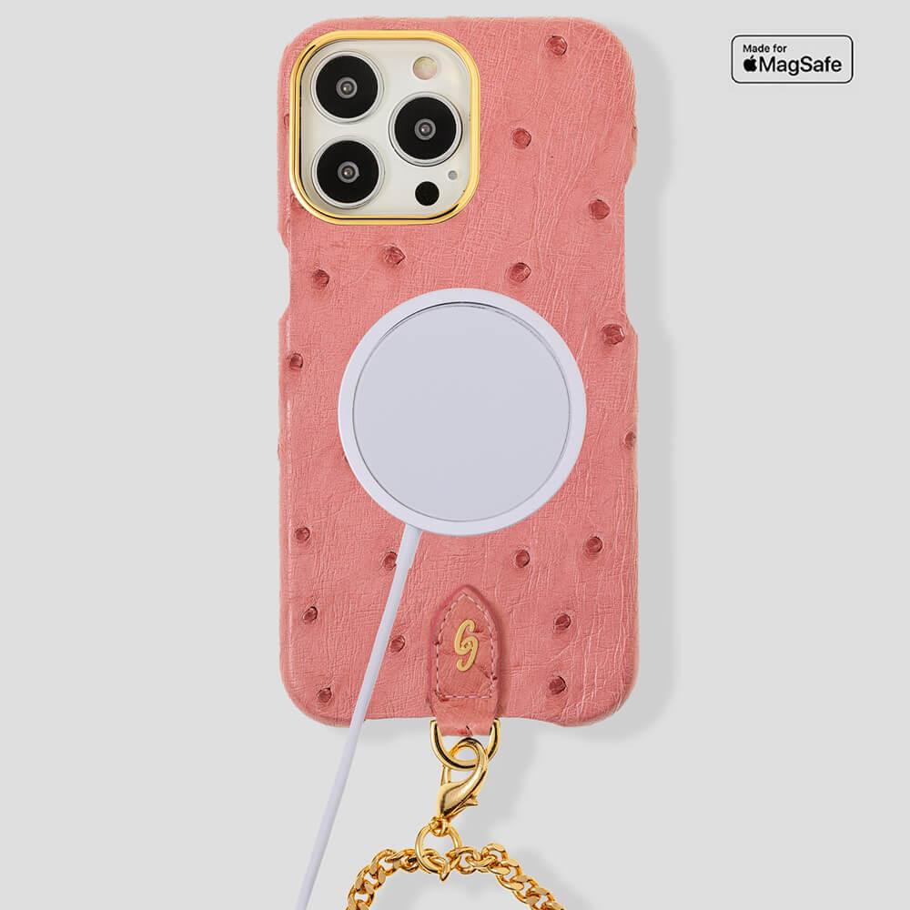 Necklace Ostrich Case for iPhone 14 Pro Max - gattiluxury