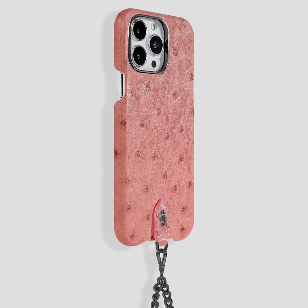 Necklace Ostrich Case for iPhone 14 Pro Max - gattiluxury