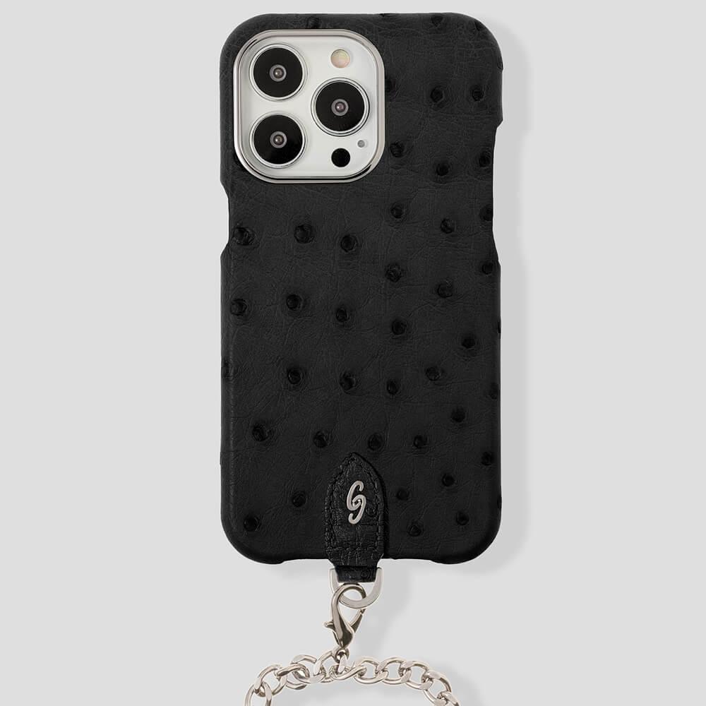 Necklace Ostrich Case for iPhone 14 - gattiluxury