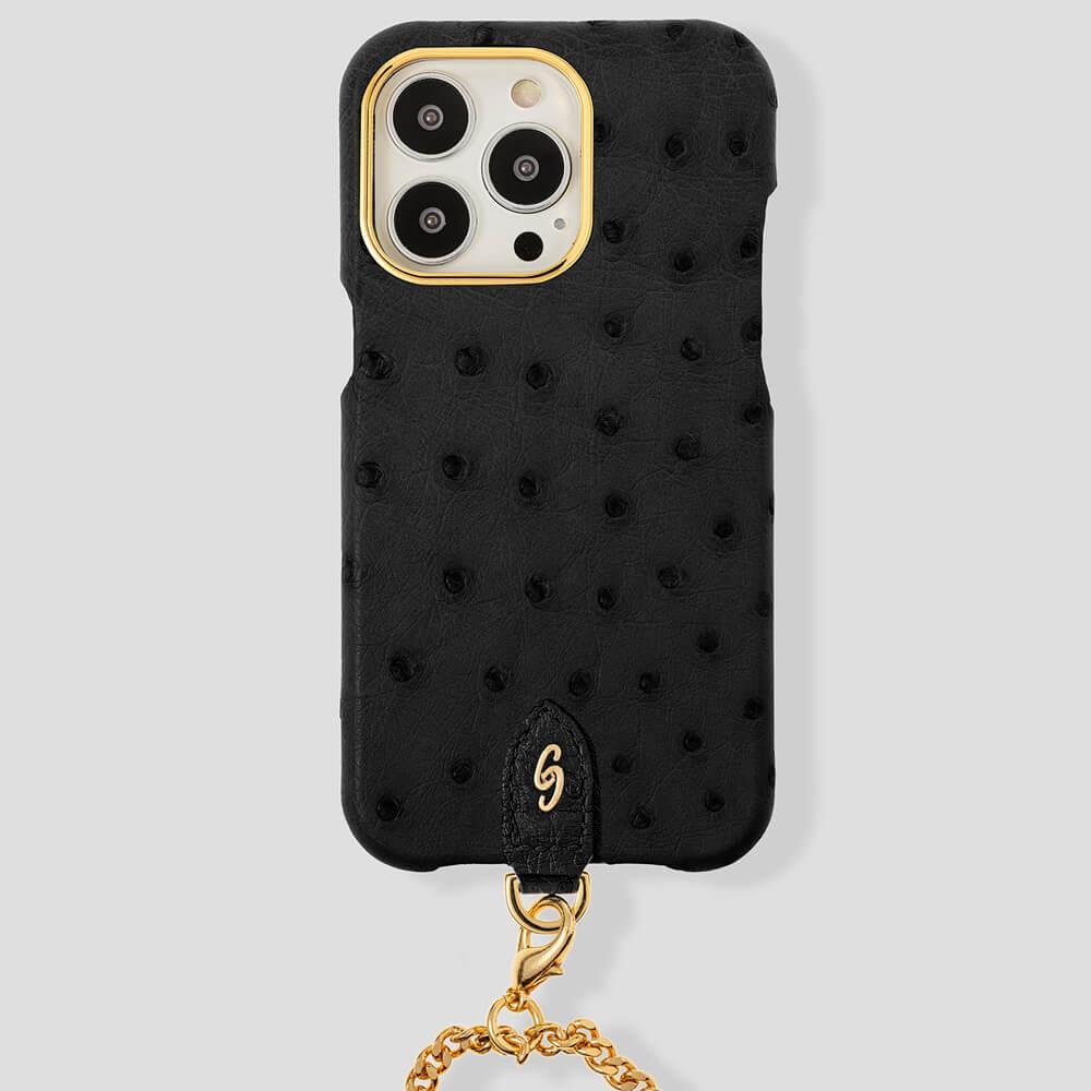 Necklace Ostrich Case for iPhone 14 - gattiluxury