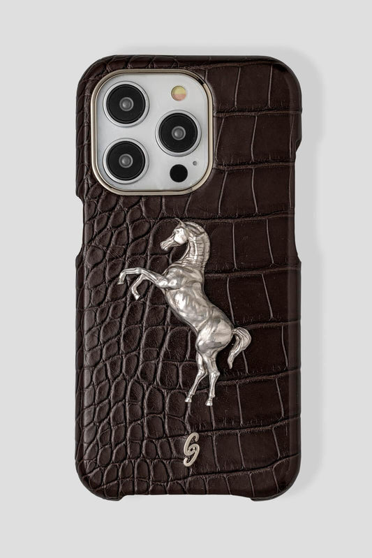 PEGASUS Arabic Horse in Alligator iPhone 14 Pro Max - Gatti Luxury