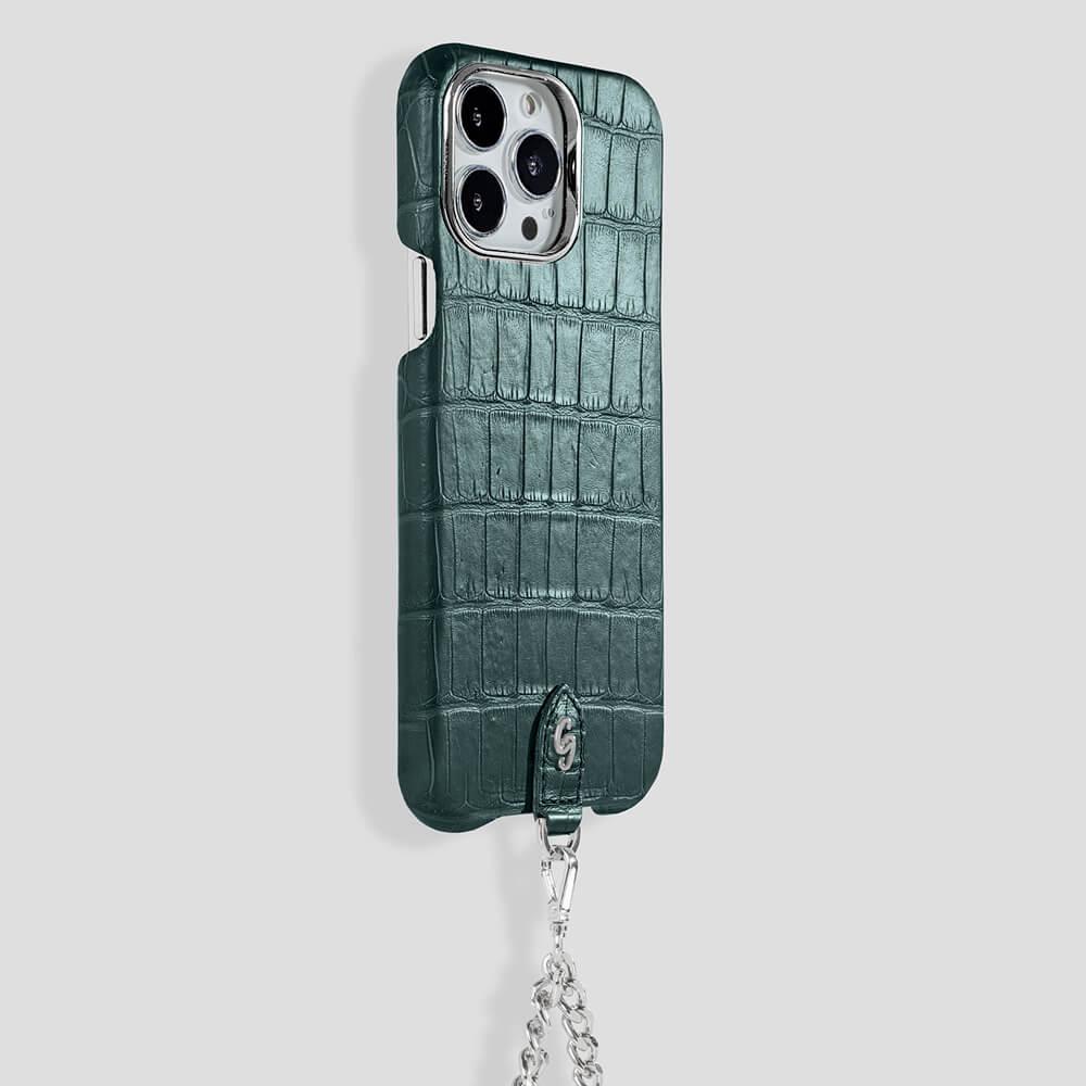 Necklace Alligator Case for iPhone 14 Max - gattiluxury