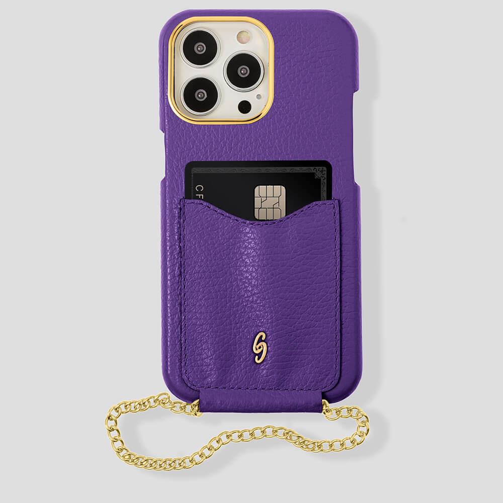 Cardholder Calfskin Case for iPhone 14 Plus - Gatti Luxury