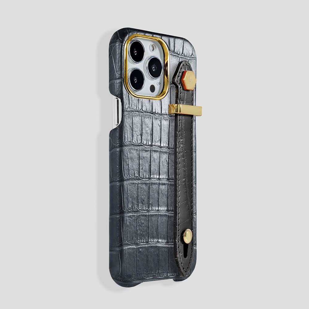 Loop Metal Strap Alligator Case for iPhone 14 Plus