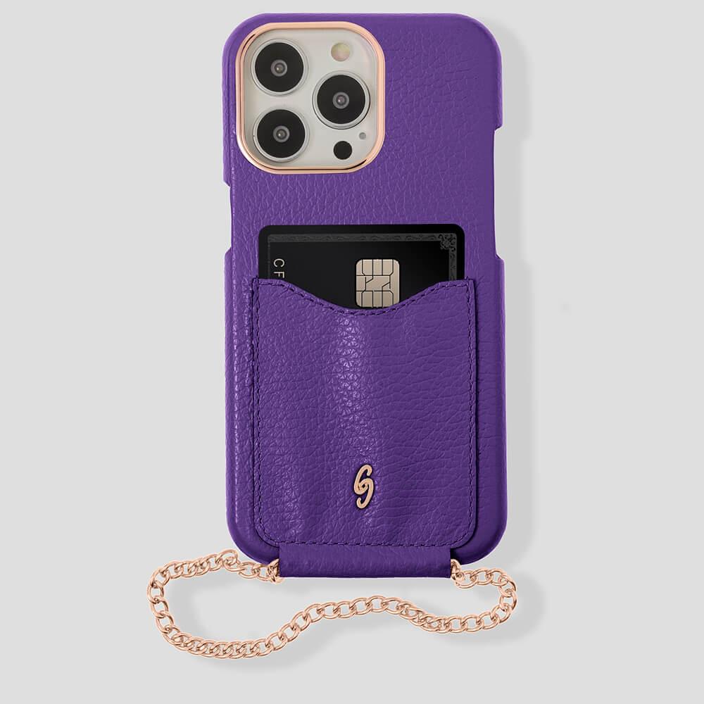 Cardholder Calfskin Case for iPhone 14 Plus - Gatti Luxury