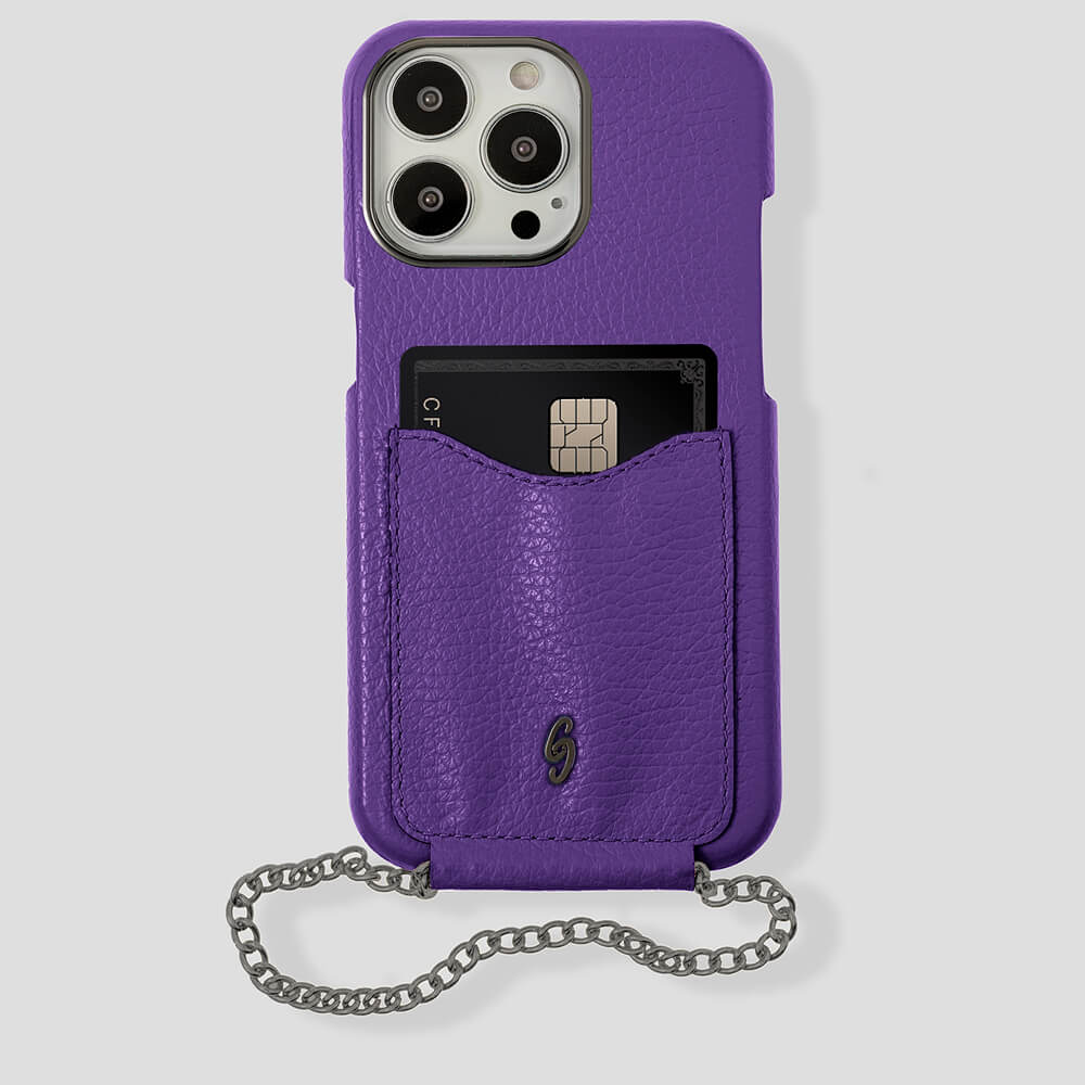 Cardholder Calfskin Case for iPhone 13 Pro Max
