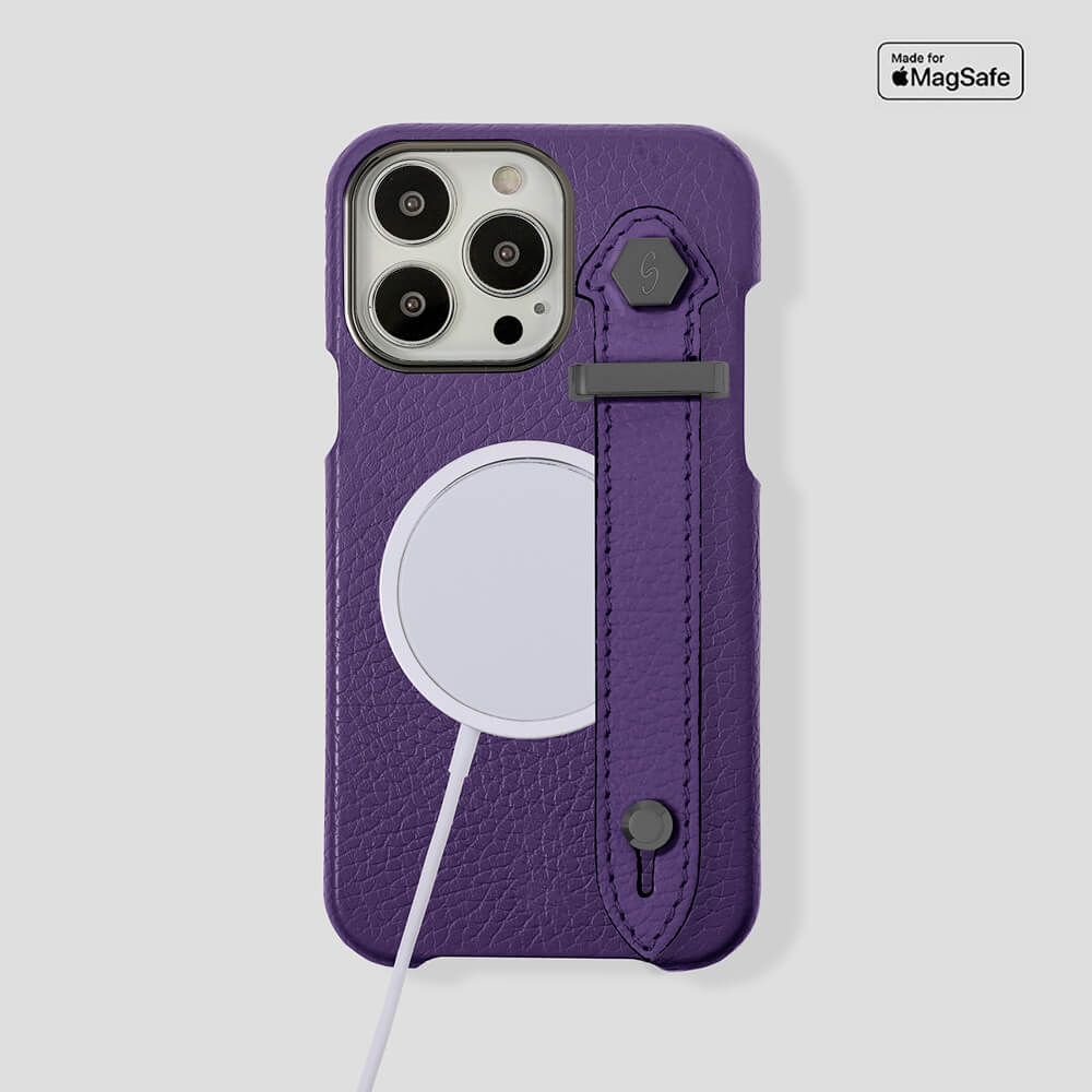 Loop Metal Strap Calfskin Case for iPhone 13 Pro