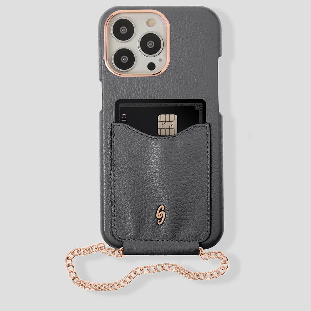 Cardholder Calfskin Case for iPhone 14 Plus - Gatti Luxury