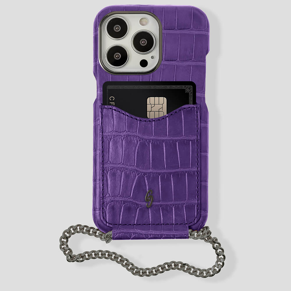 Cardholder Alligator Case for iPhone 13 Pro Max