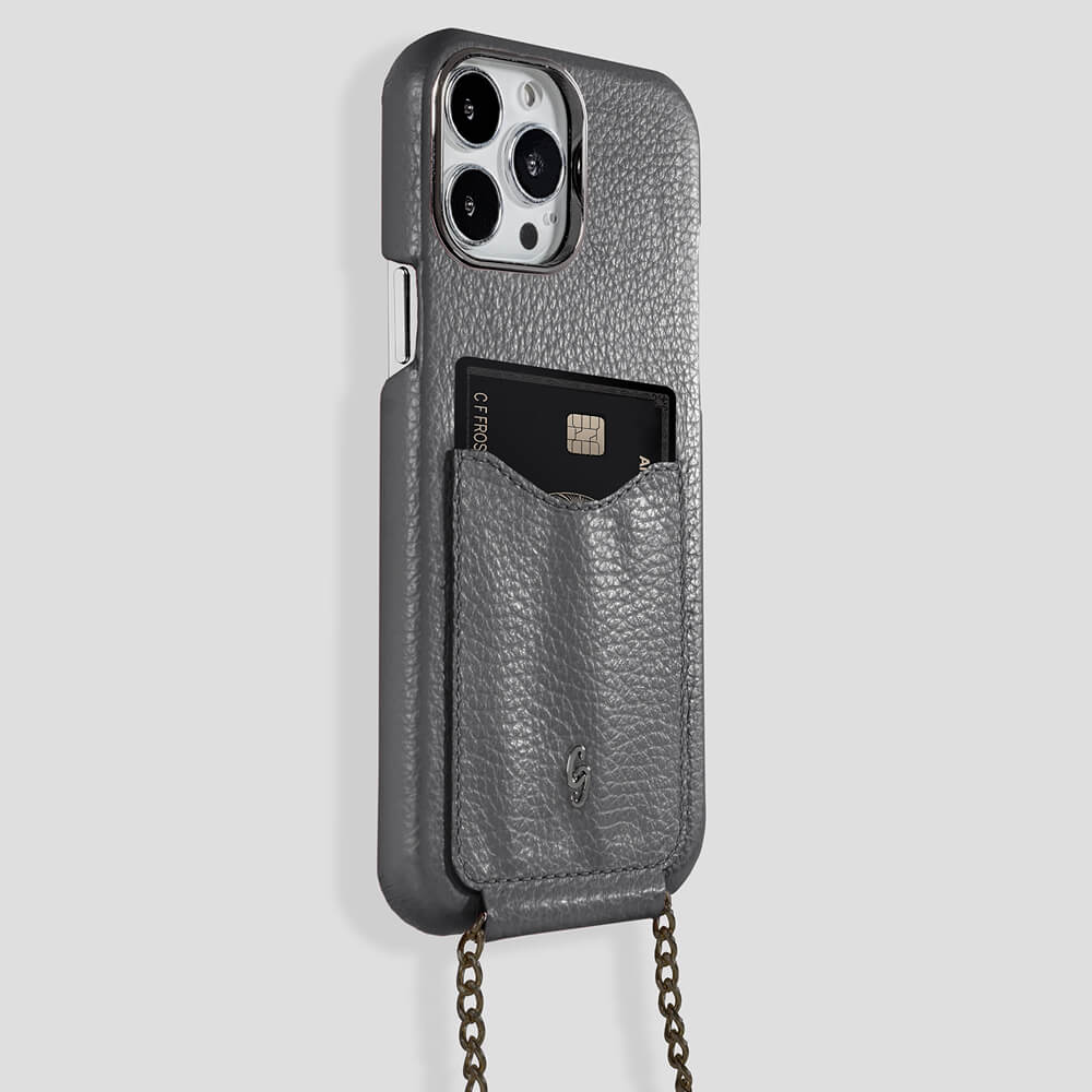 Cardholder Calfskin Case for iPhone 13 Pro Max