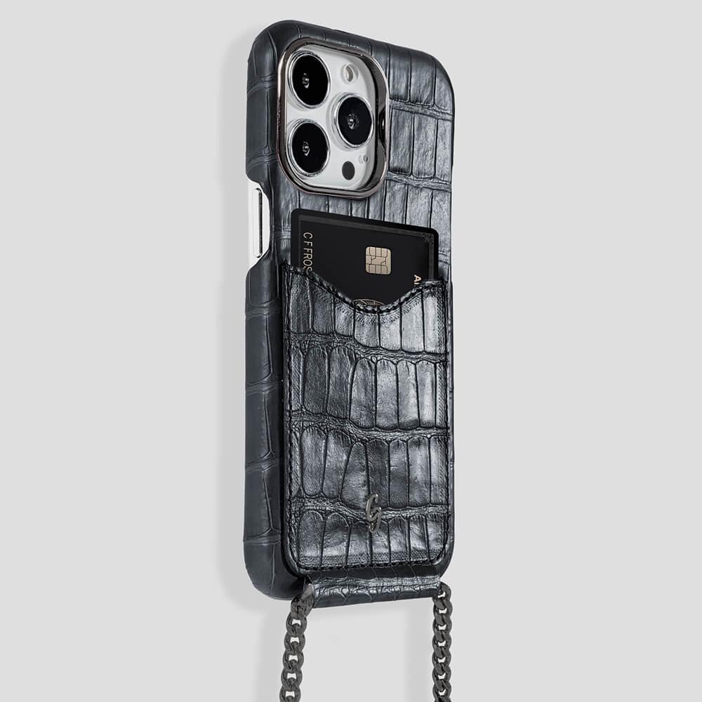 Cardholder Alligator Case for iPhone 13 Pro - gattiluxury