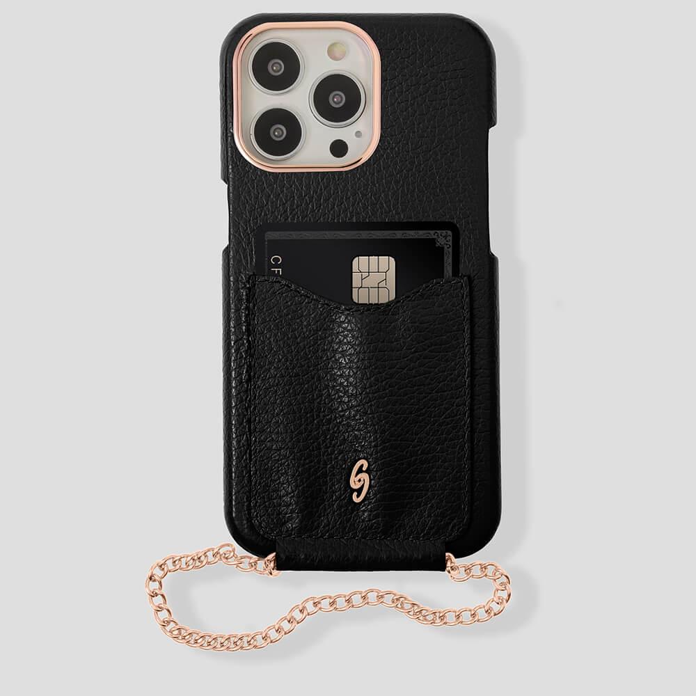 Cardholder Calfskin Case for iPhone 14 Max - gattiluxury