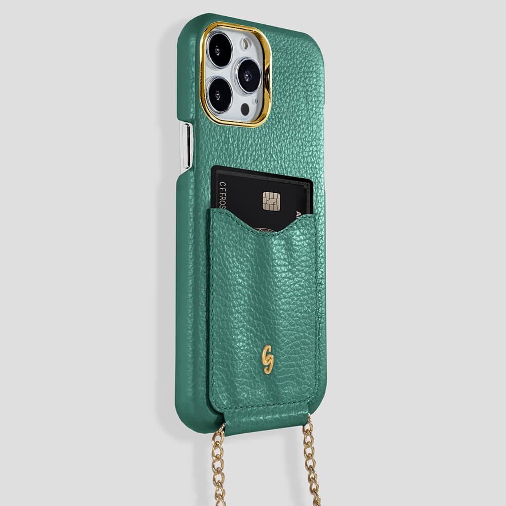 Cardholder Calfskin Case for iPhone 14 Max - gattiluxury