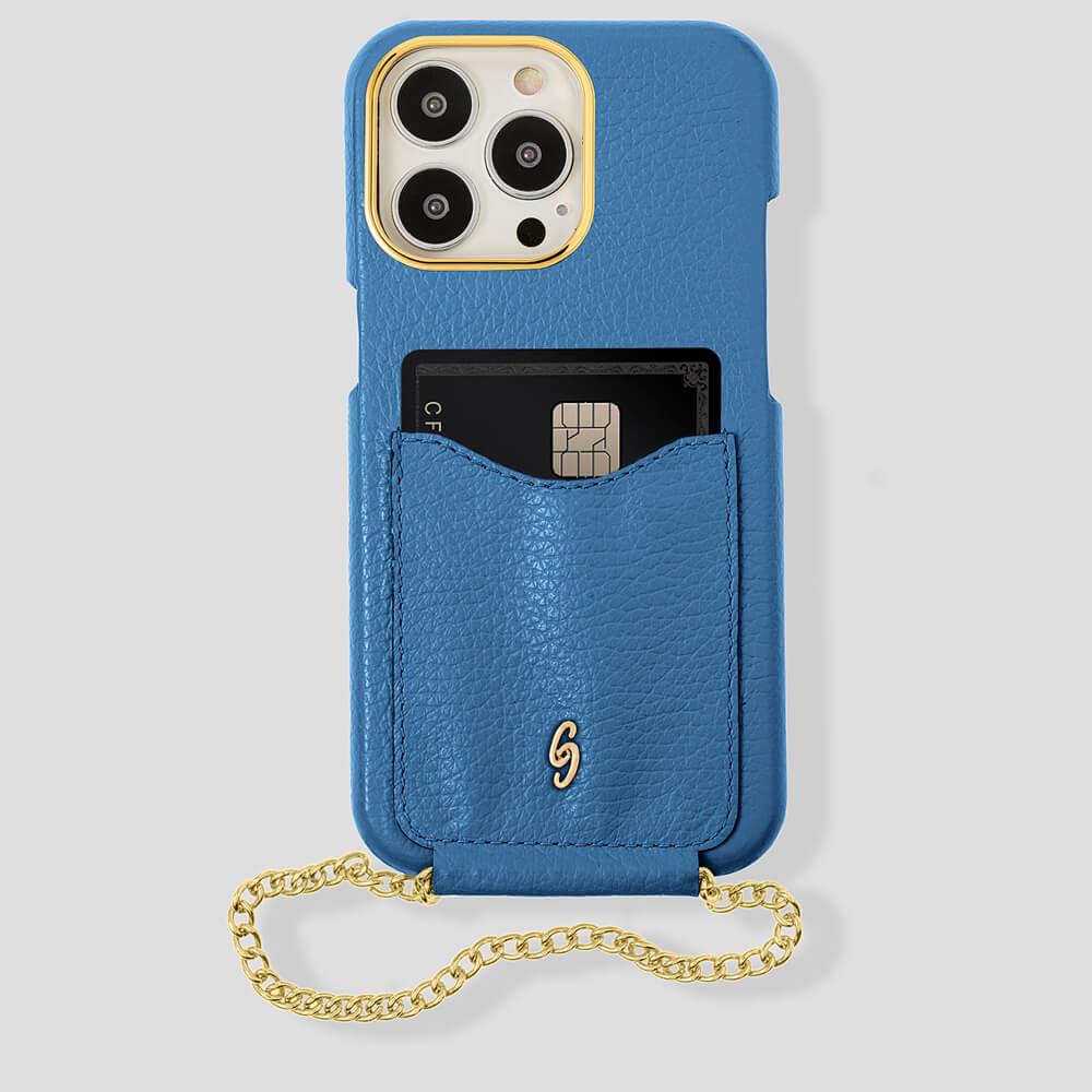 Cardholder Calfskin Case for iPhone 14 Max - gattiluxury