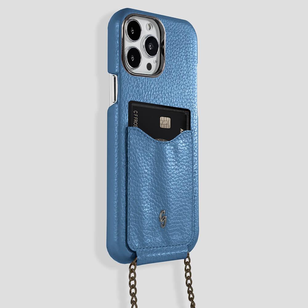 Cardholder Calfskin Case for iPhone 14 Max - gattiluxury