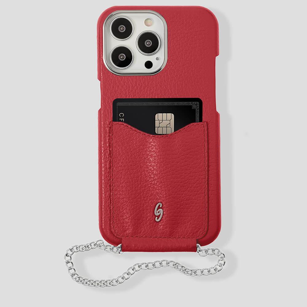 Cardholder Calfskin Case for iPhone 14 Max - gattiluxury