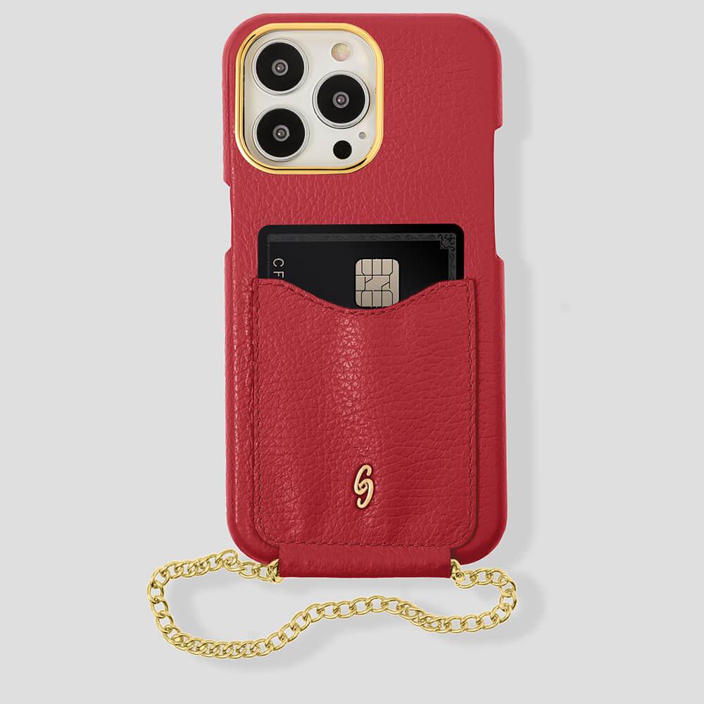 Cardholder Calfskin Case for iPhone 14 Max - gattiluxury