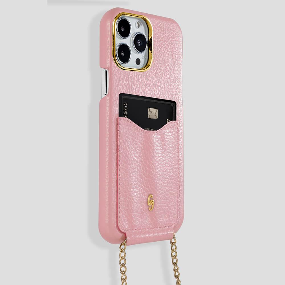 Cardholder Calfskin Case for iPhone 14 Max - gattiluxury