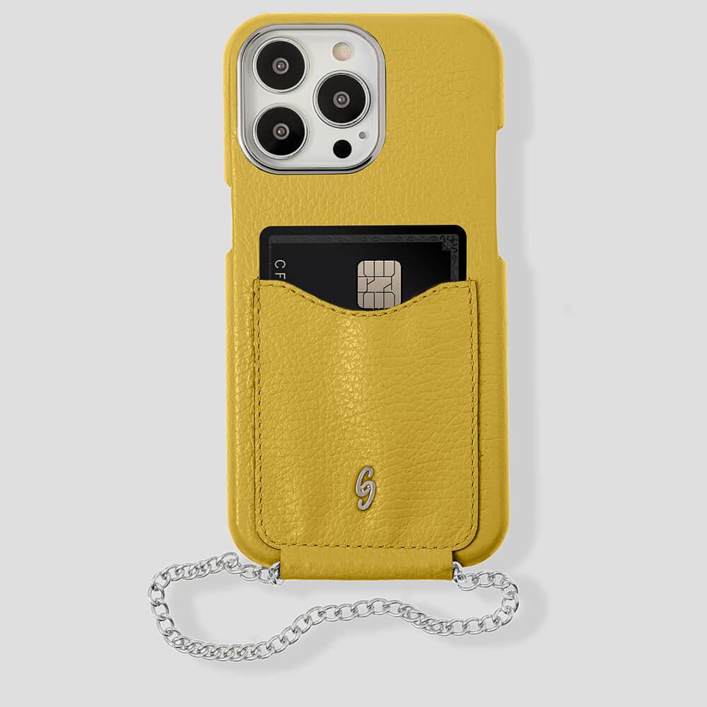 Cardholder Calfskin Case for iPhone 14 Max - gattiluxury