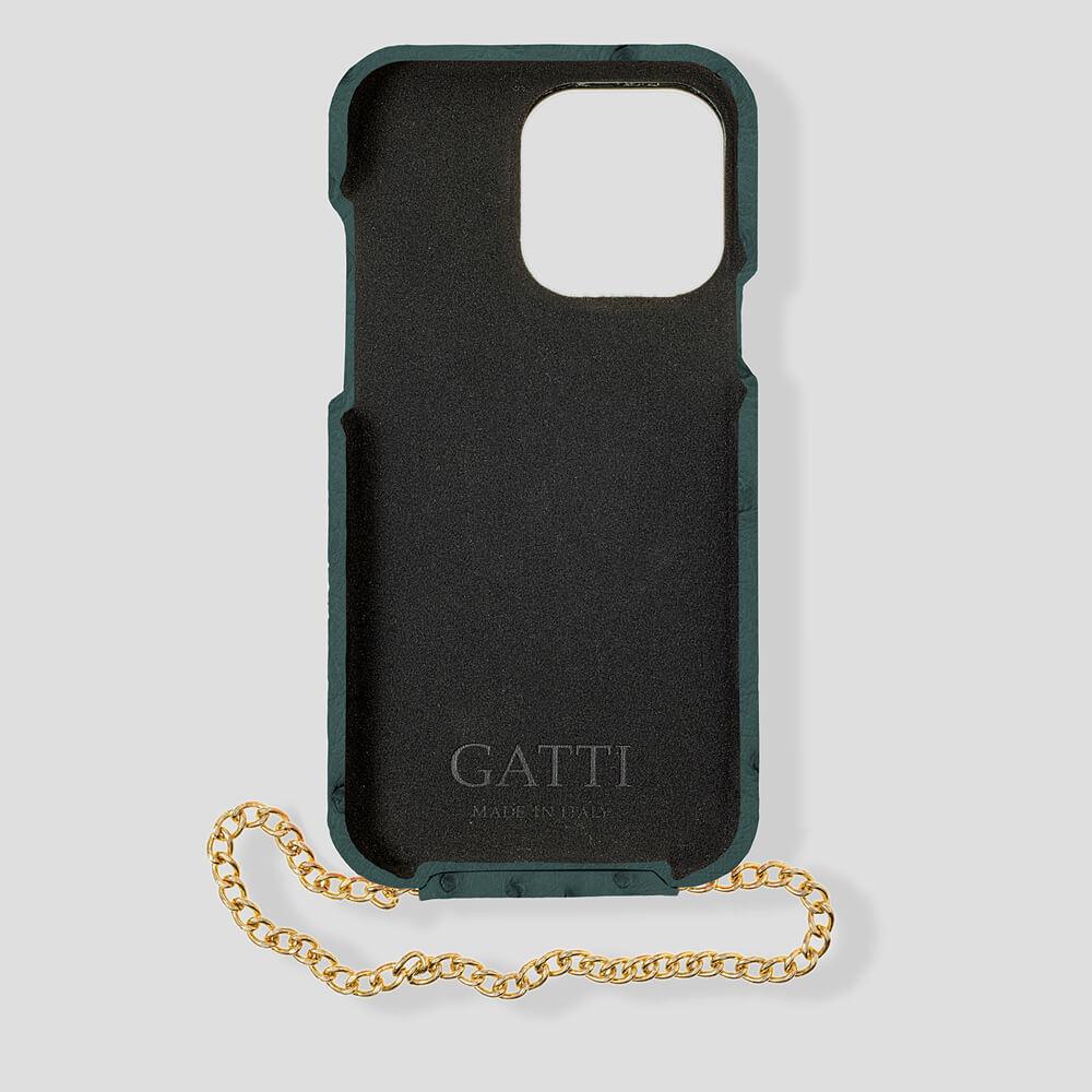 Cardholder Ostrich Case for iPhone 14 Max - gattiluxury