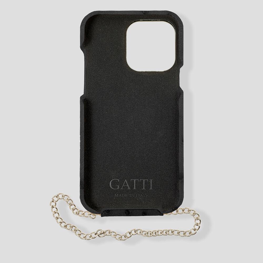 Cardholder Ostrich Case for iPhone 14 Pro - gattiluxury