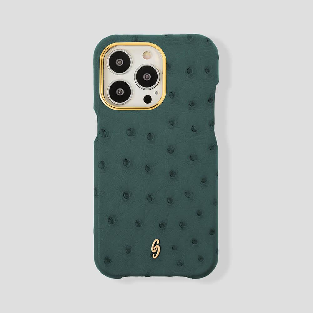 Classic Ostrich Case for iPhone 13 Pro - gattiluxury