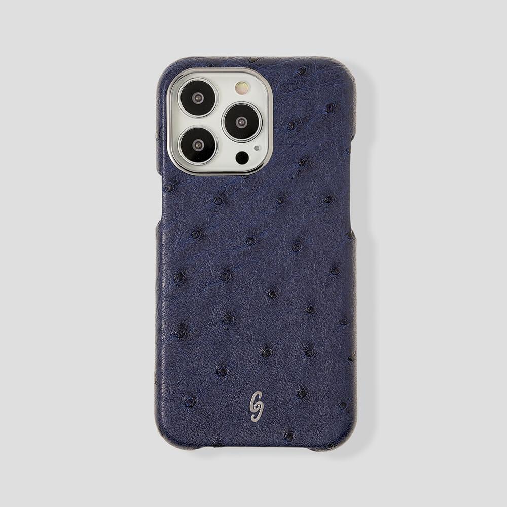 Classic Ostrich Case for iPhone 14 Max - gattiluxury