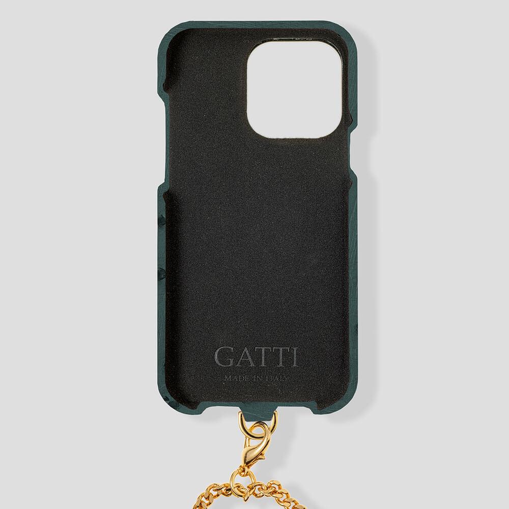 Necklace Ostrich Case for iPhone 14 Max - gattiluxury