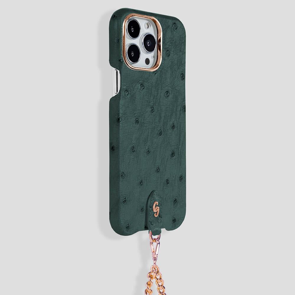 Necklace Ostrich Case for iPhone 14 - gattiluxury