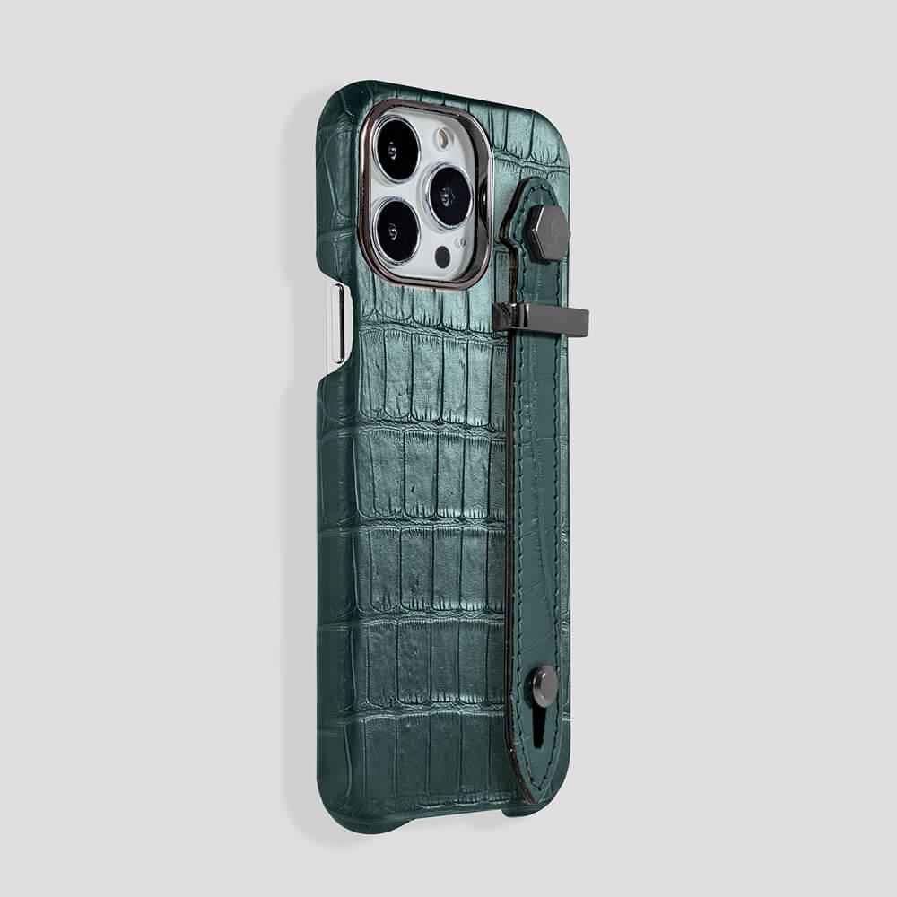 Loop Metal Strap Alligator Case for iPhone 13 Pro - gattiluxury