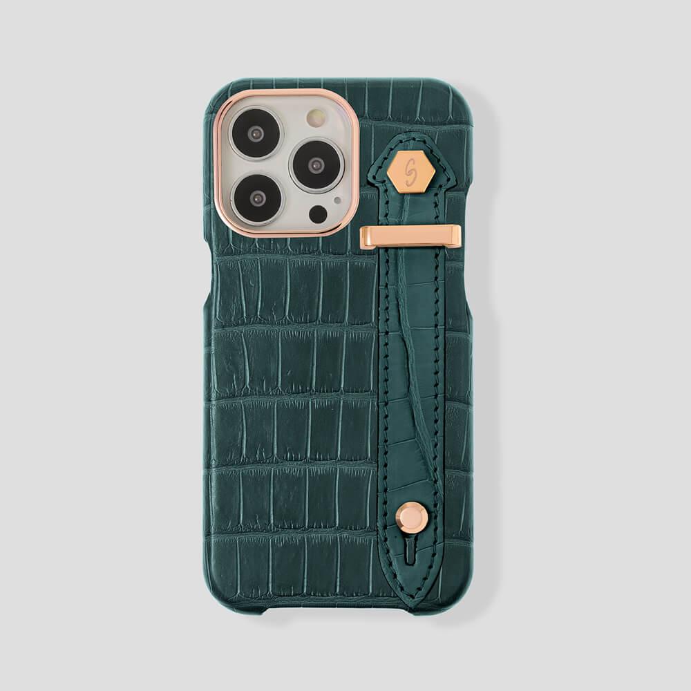 Loop Metal Strap Alligator Case for iPhone 14 - gattiluxury