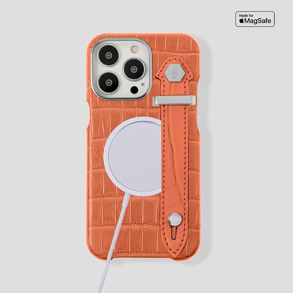 Loop Metal Strap Alligator Case for iPhone 14 Max - gattiluxury