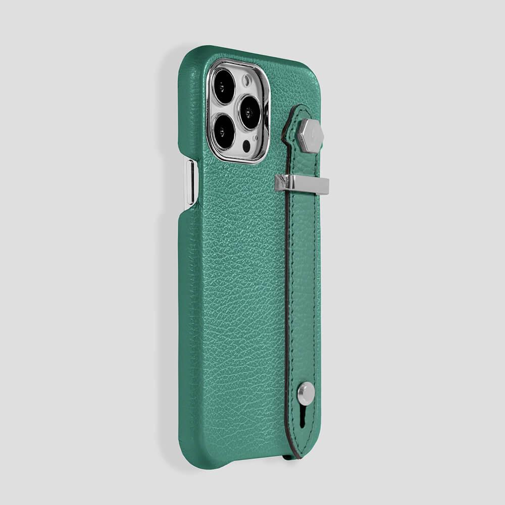 Loop Metal Strap Calfskin Case for iPhone 13 Pro - gattiluxury