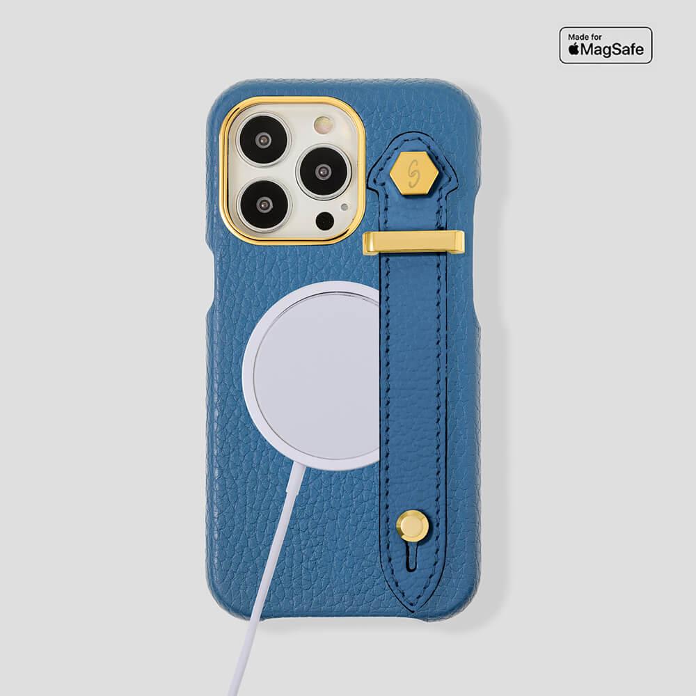 Loop Metal Strap Calfskin Case for iPhone 13 Pro - gattiluxury