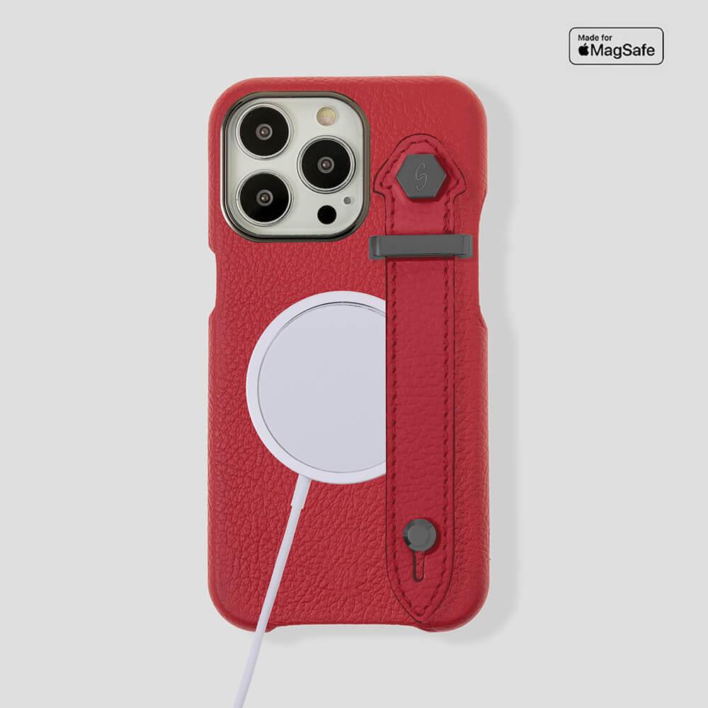 Loop Metal Strap Calfskin Case for iPhone 13 Pro - gattiluxury