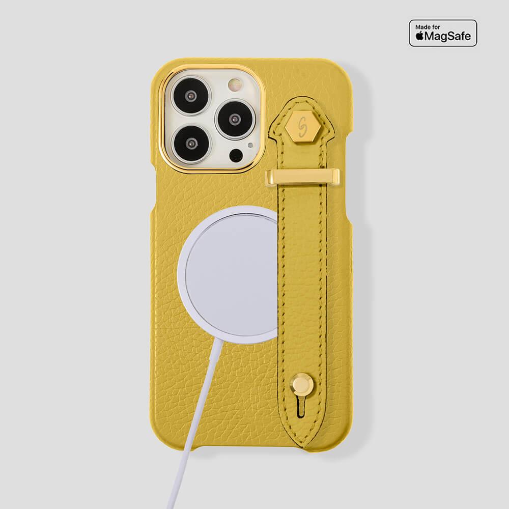 Loop Metal Strap Calfskin Case for iPhone 14 - Gatti Luxury