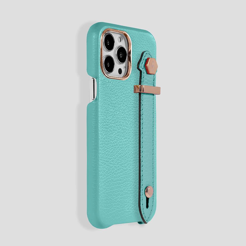Loop Metal Strap Calfskin Case for iPhone 14 - Gatti Luxury