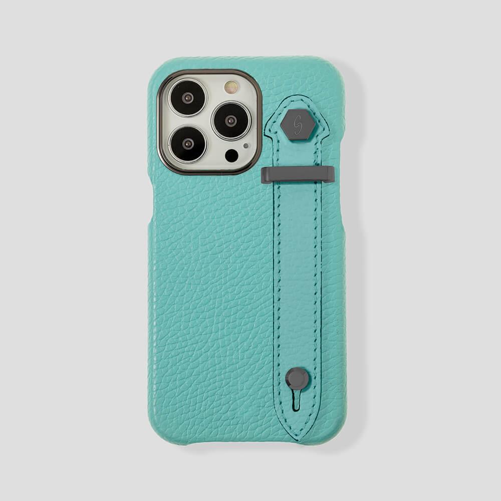 Loop Metal Strap Calfskin Case for iPhone 14 - Gatti Luxury