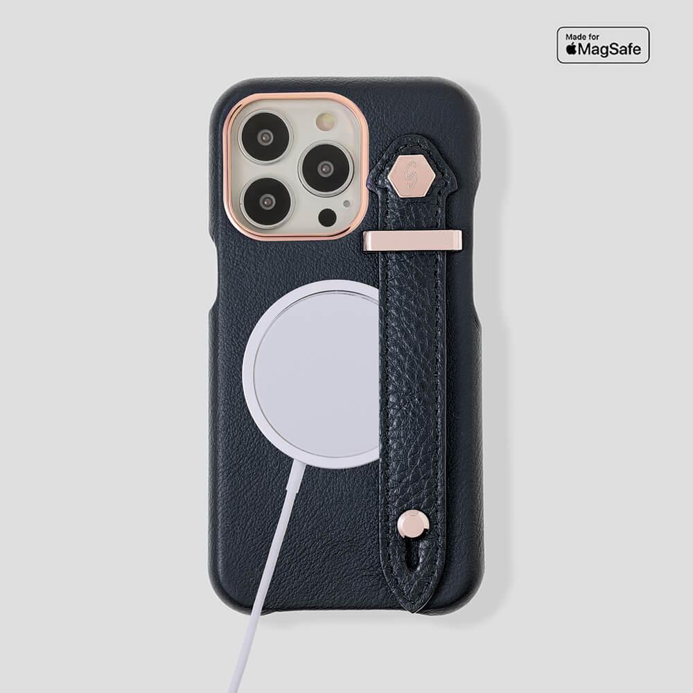 Loop Metal Strap  Calfskin Case for iPhone 14 - gattiluxury