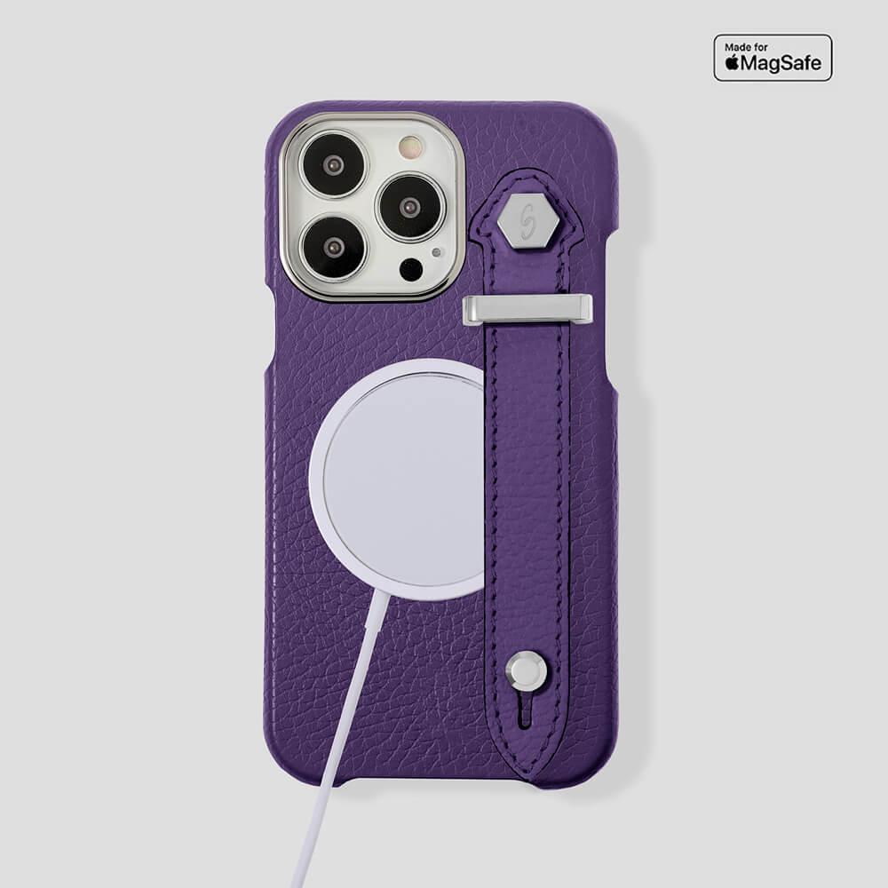 Loop Metal Strap Calfskin Case for iPhone 14 - Gatti Luxury