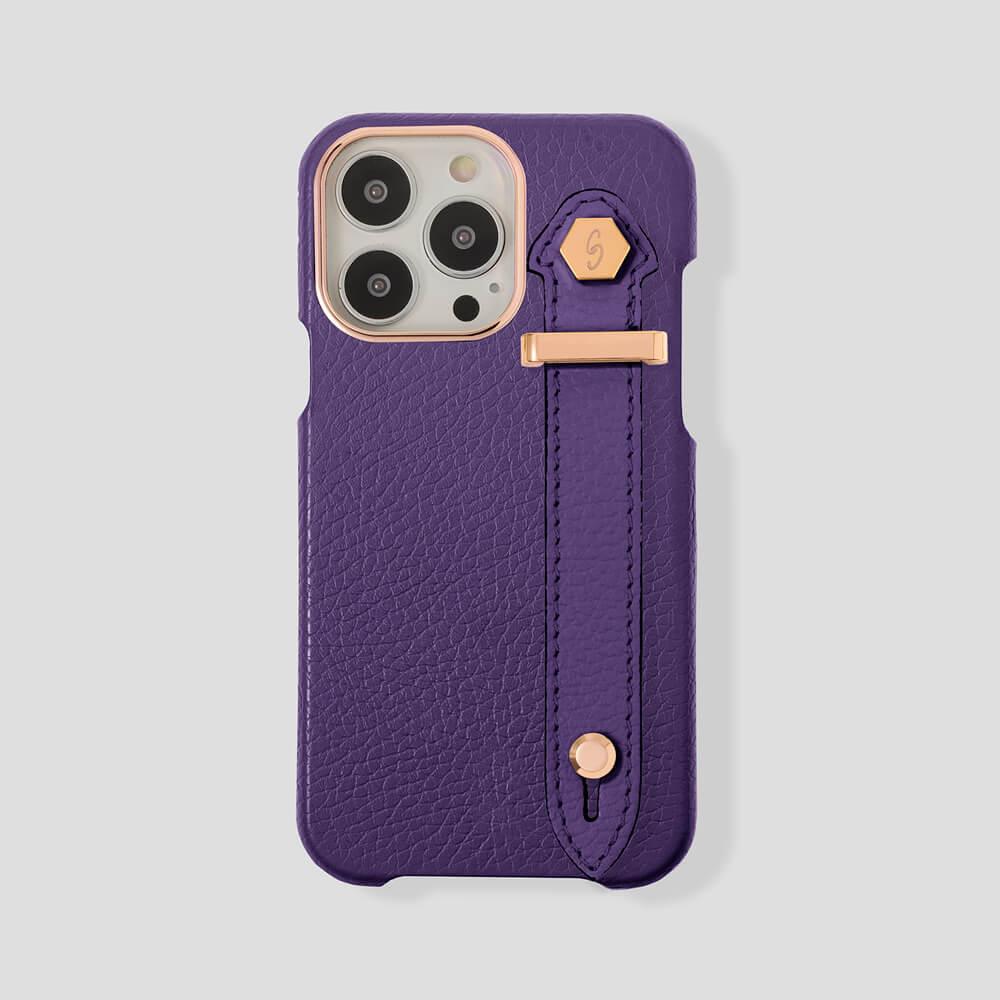 Loop Metal Strap Calfskin Case for iPhone 14 - Gatti Luxury