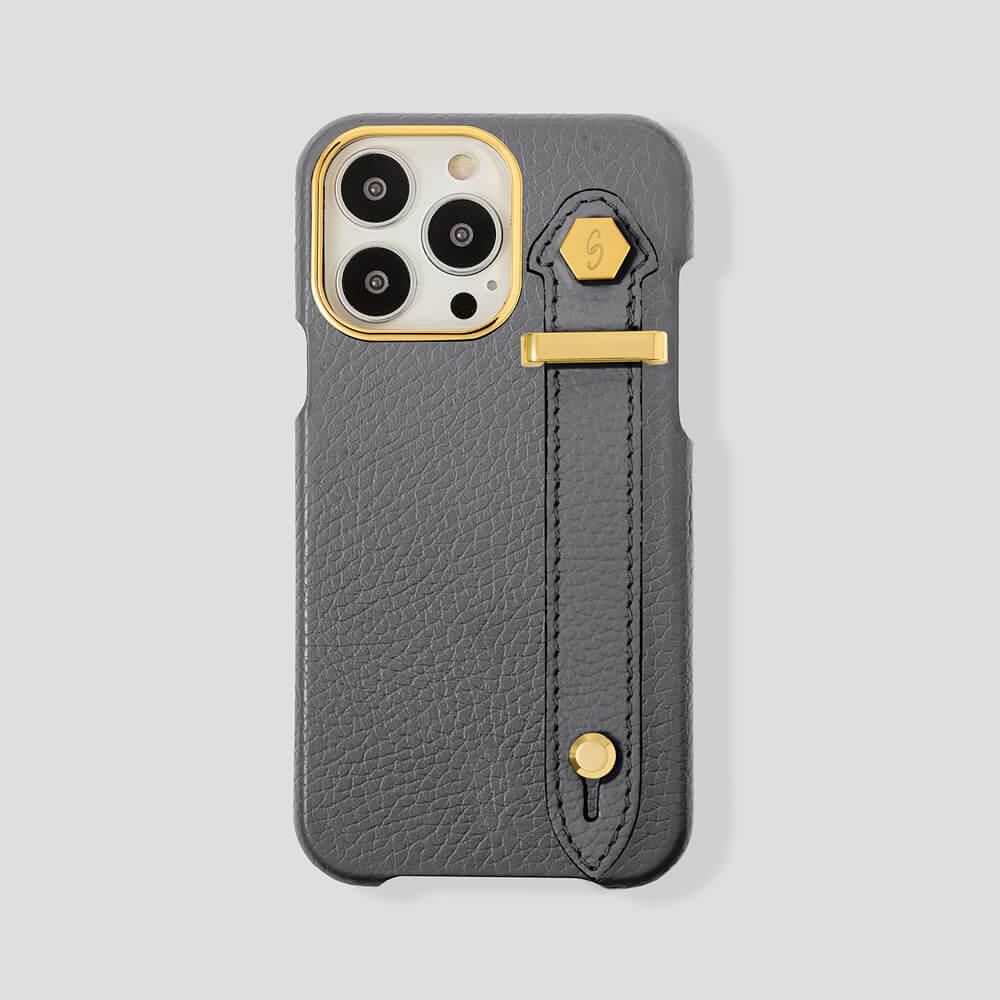 Loop Metal Strap Calfskin Case for iPhone 14 - Gatti Luxury