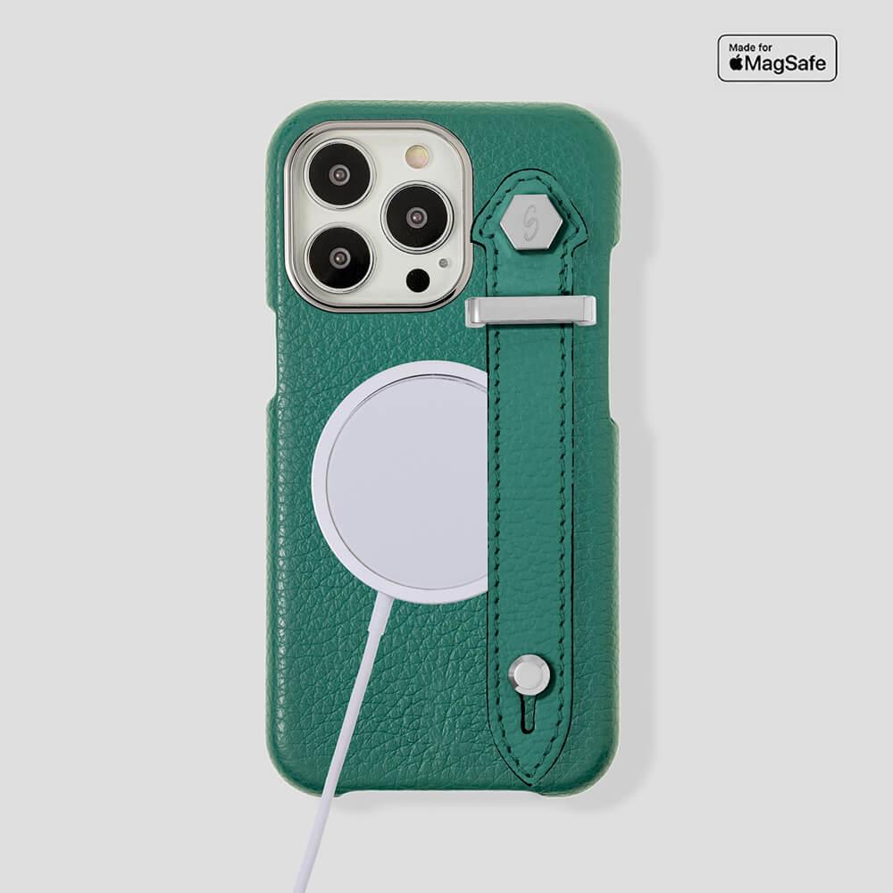 Loop Metal Strap  Calfskin Case for iPhone 14 - gattiluxury