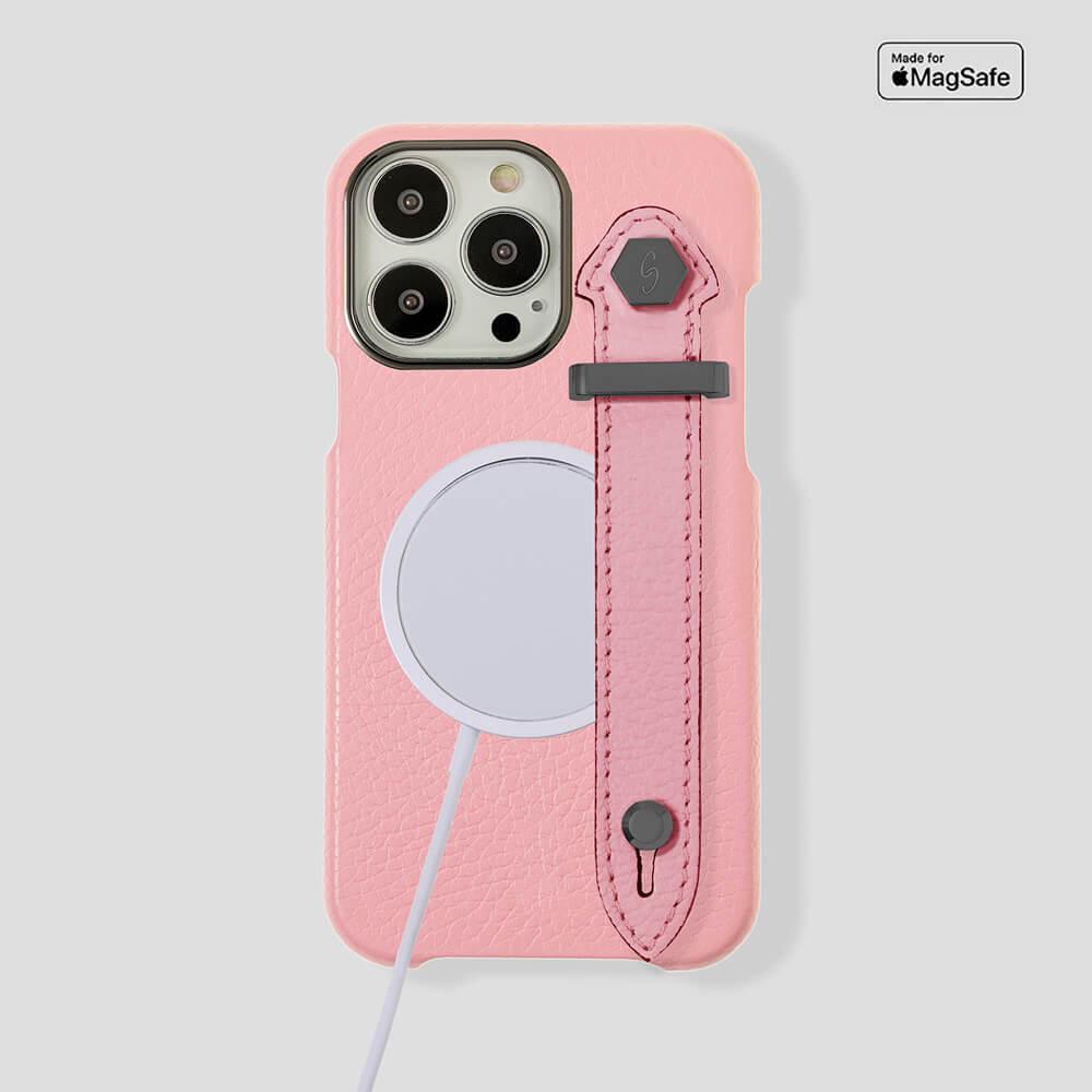 Loop Metal Strap  Calfskin Case for iPhone 14 Max - gattiluxury