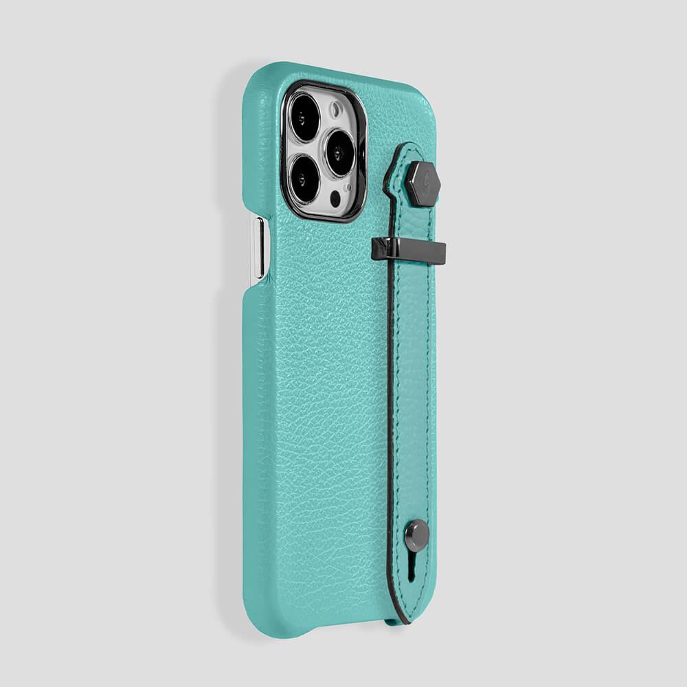 Loop Metal Strap Calfskin Case for iPhone 14 Plus - Gatti Luxury