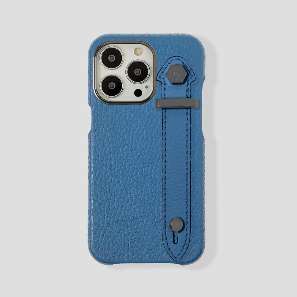 Loop Metal Strap  Calfskin Case for iPhone 14 Max - gattiluxury